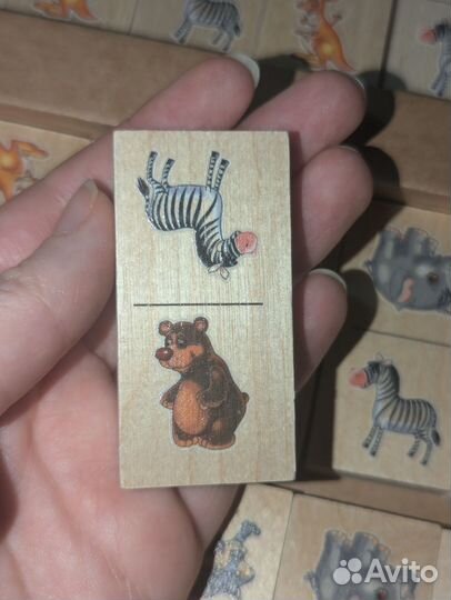 Деревянное домино для детей