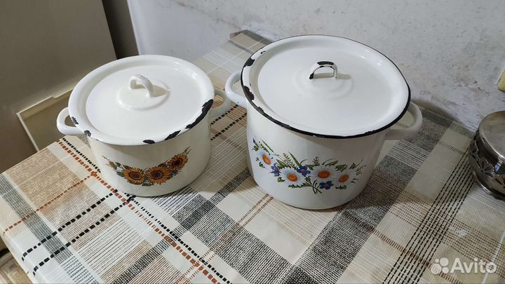 Алюминиевая посуда СССР, эмалированная посуда