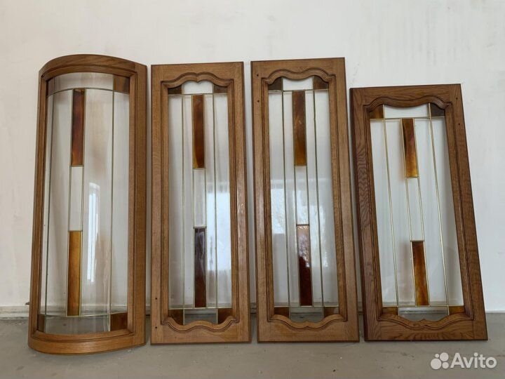 Кухонные фасады из массива дуба с виражом