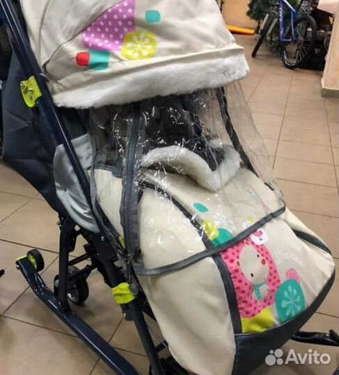 Санки коляска для девочки Ника