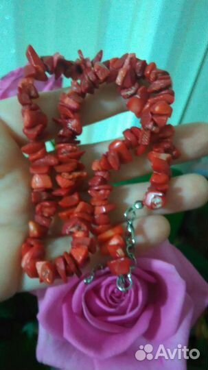 Бусы из натурального коралла