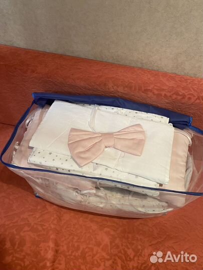 Бортики+балдахин в детскую кроватку