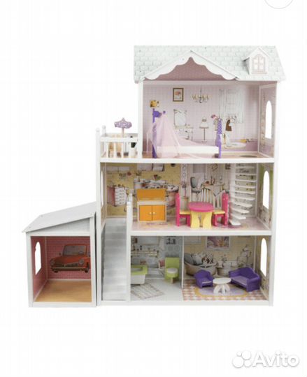 Кукольный домик с мебелью большой