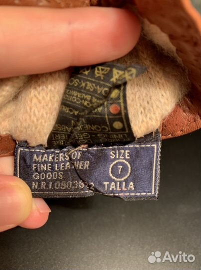 Перчатки кожаные новые шерст. подкл. размер 7