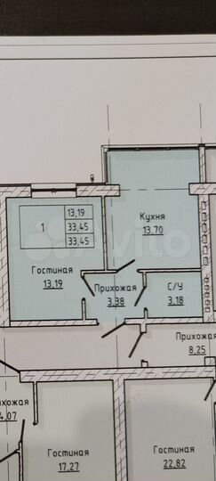 1-к. квартира, 33,5 м², 2/5 эт.