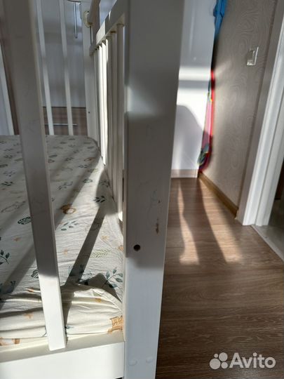 Кроватка детская Золушка 160х120 см Ormatek Белый