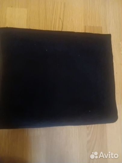 Отрез ткани вельвет, синий хлопковый СССР