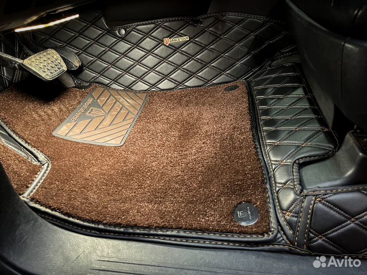 3Д коврики из экокожи Премиум 3D