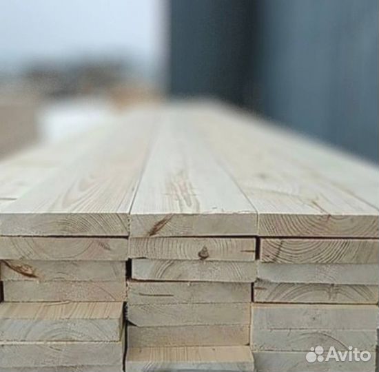 Доска хвоя сухая строганная 45х95 6м сорт ав