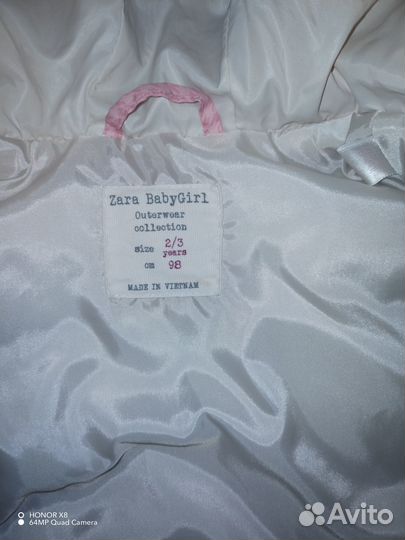 Жилетка Zara baby для девочки 98р