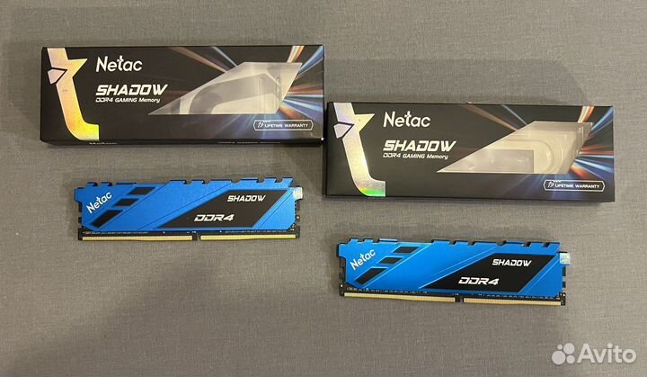 Оперативная память Netac Shadow DDR4 16gb (2x8)