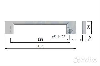 Ручка-скоба 128 мм графит BH.01.128.GF