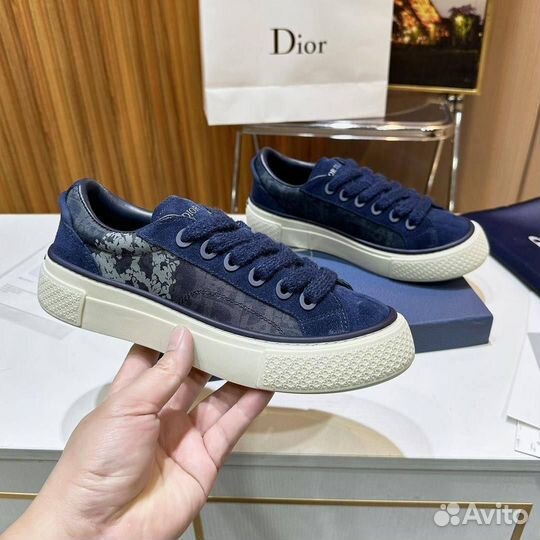 Кеды мужские Dior 39-45 замшевые синие