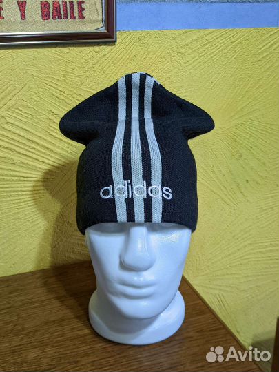 Винтажная лыжная шапка adidas, оригинал