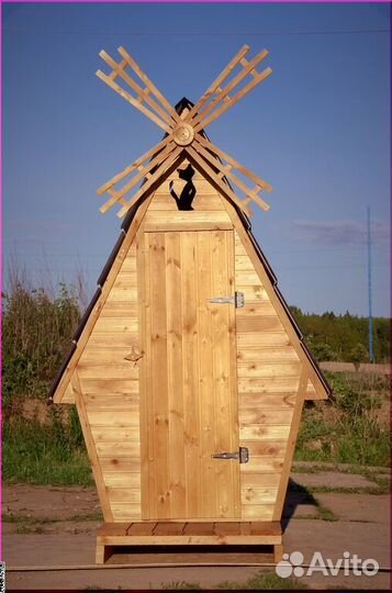 Дачный туалет деревянный ART127