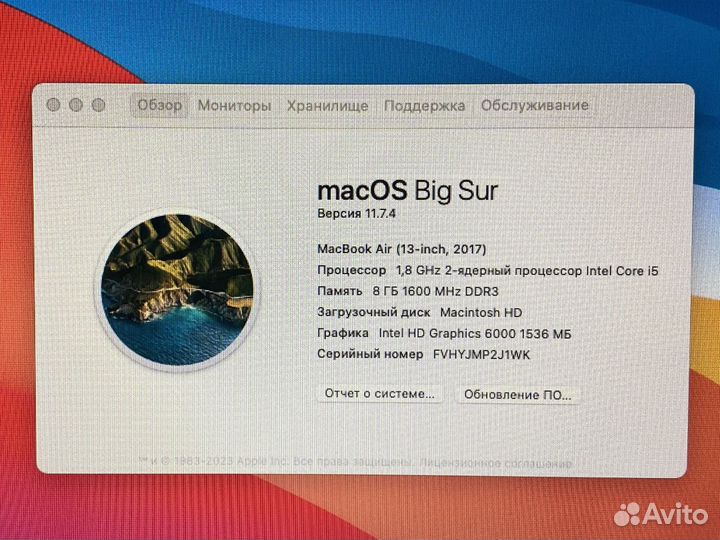 Apple MacBook Air 13 2017г