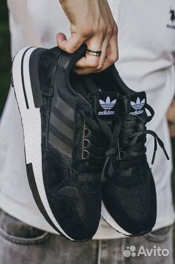 Кроссовки Adidas ZX 500 RM Black White (41-45)