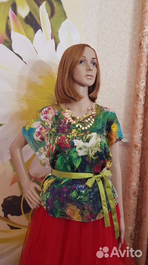 Блузка шелковая 42 44