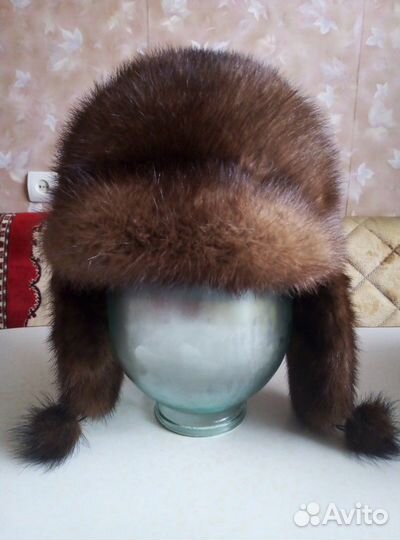 Норковая женская шапка