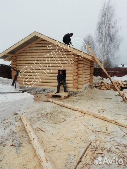 Сруб бани со сборкой