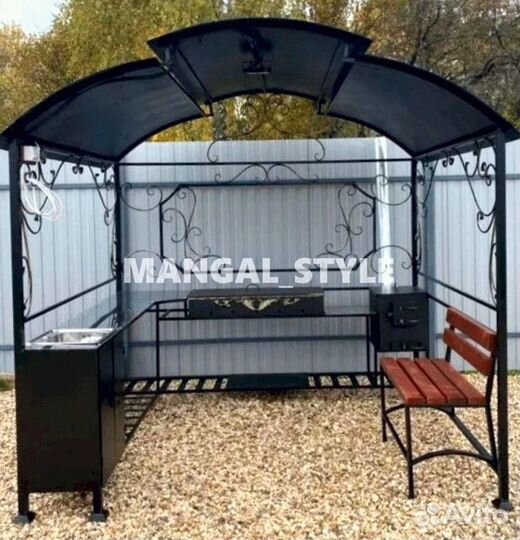 Мангал с крышей