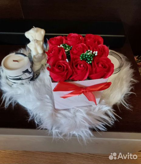 Букет роз из мыла