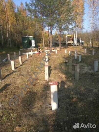 Фундамент на жб сваях / Свайный фундамент