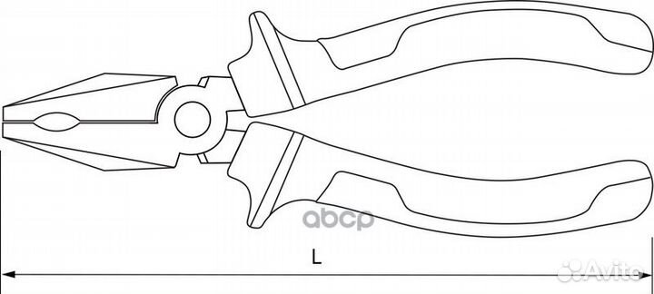 Пассатижи с двухкомпонентными рукоятками, 180 м