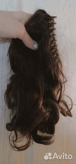 Шиньон на заколке краб