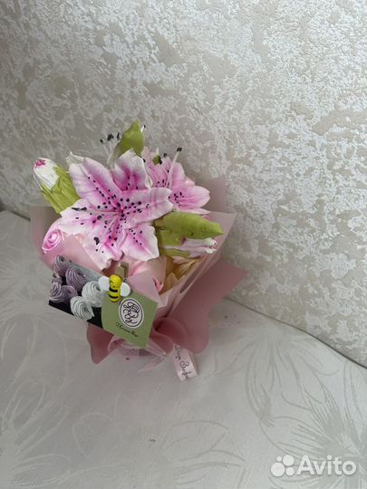 Сладкие букеты из зефира