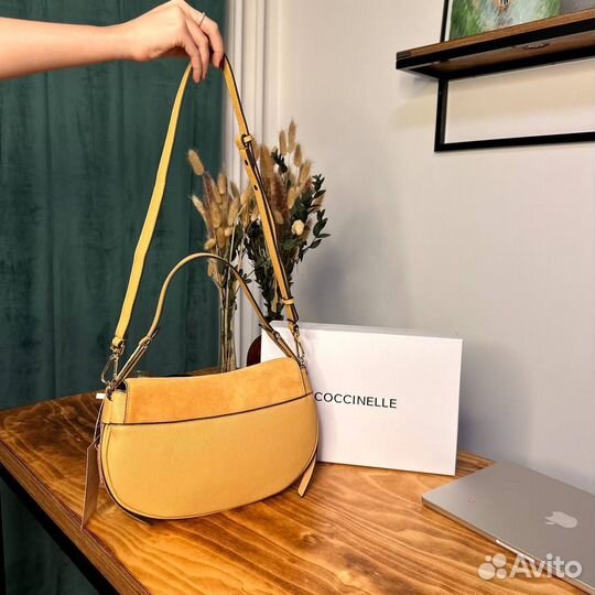 Сумка женская coccinelle натуральная замша