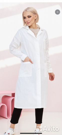 Белый медицинский халат, х/б