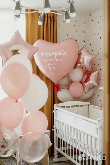 Воздушные шары на выписку из роддома