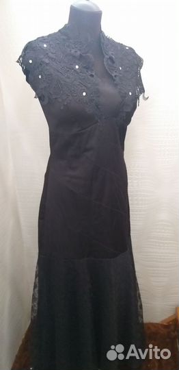 Вечернее платье в пол 42 44 черное