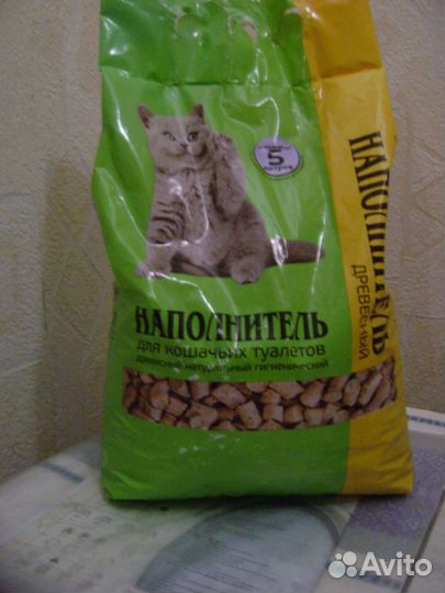 Наполнитель для кошачьего туалета древесный