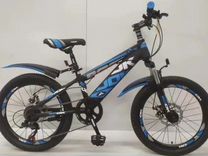 Велосипед детский 20 rook MS200D, 7-ск, черный/син