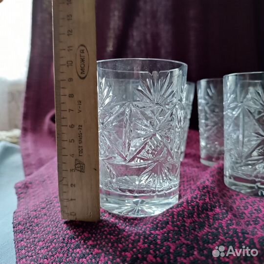 Стаканы, хрусталь, СССР, 5шт