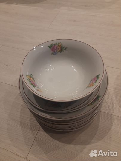 Сервиз столовый, тарелки из СССР, 11 шт