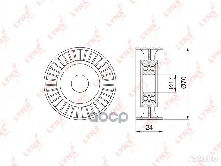 Ролик натяжной приводного ремня PB5129 lynxauto