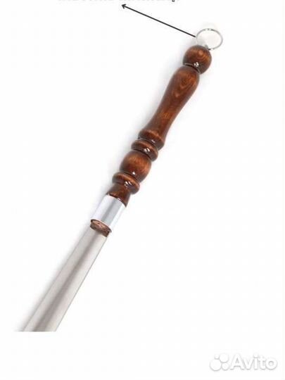 Ложка для обуви (рожок) дерево -нержевейка