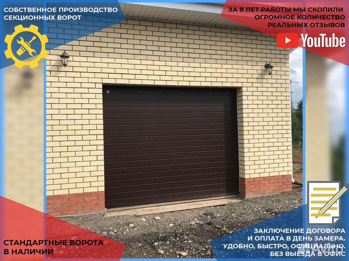 Автоматические гаражные секционные ворота