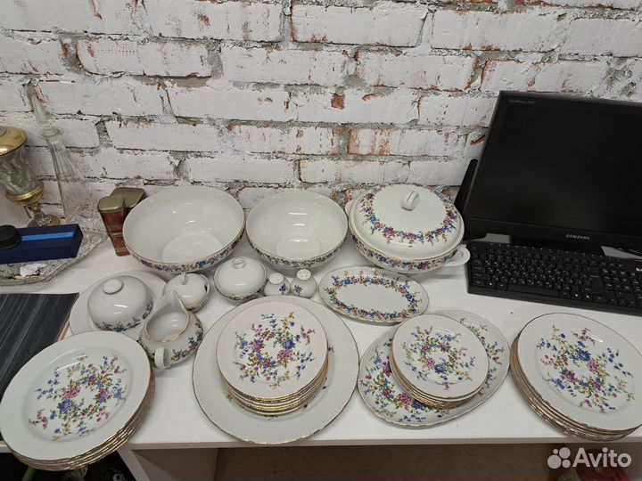 Набор столовой посуды гдр jlmenau на 6 персон