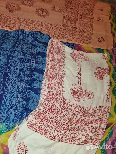 Парео Индия красивые с мантрами и рисунком Хл 100