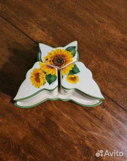 Менажница с крышкой / менажница подсолнухи