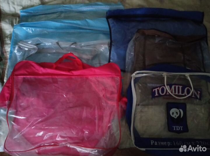 Чехлы для одеял и подушек, сумки хозяйственные