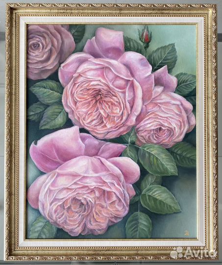 Картина маслом,оформленная в багет