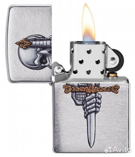 Зажигалка бензиновая Zippo 49488 Sword Skull Desig