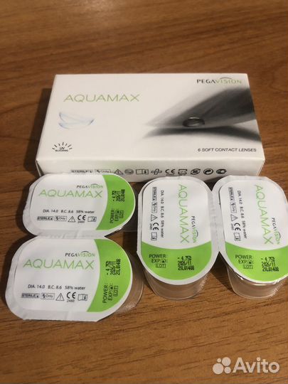 Линзы aquamax -4.74 и -5,25