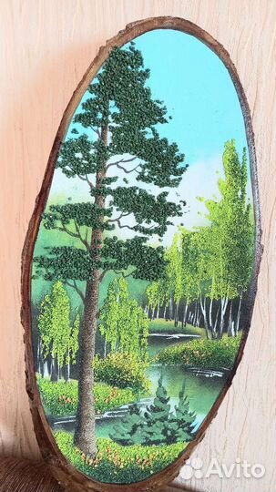 Картина из крошки, Уральских самоцветов