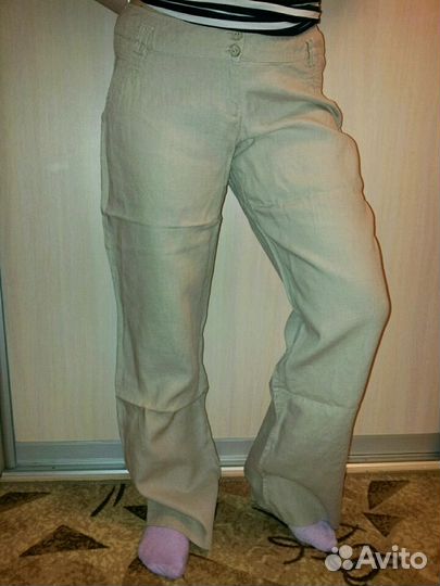 Брючки льнянные